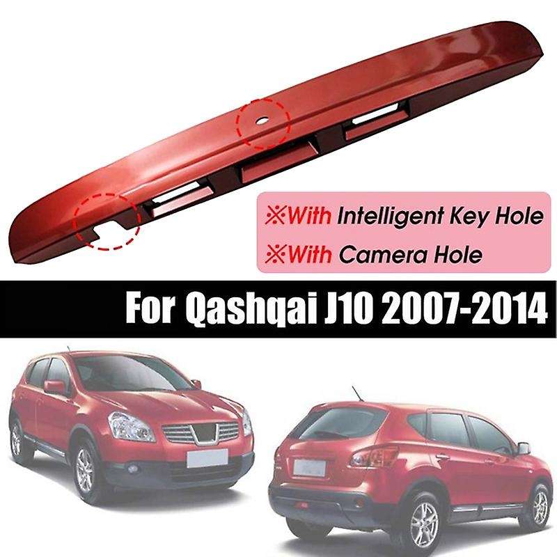 Car Red Rear Boot Lid Handle Cover for J10 2007-2014 (with I-Key&Camera Hole)Type 3
