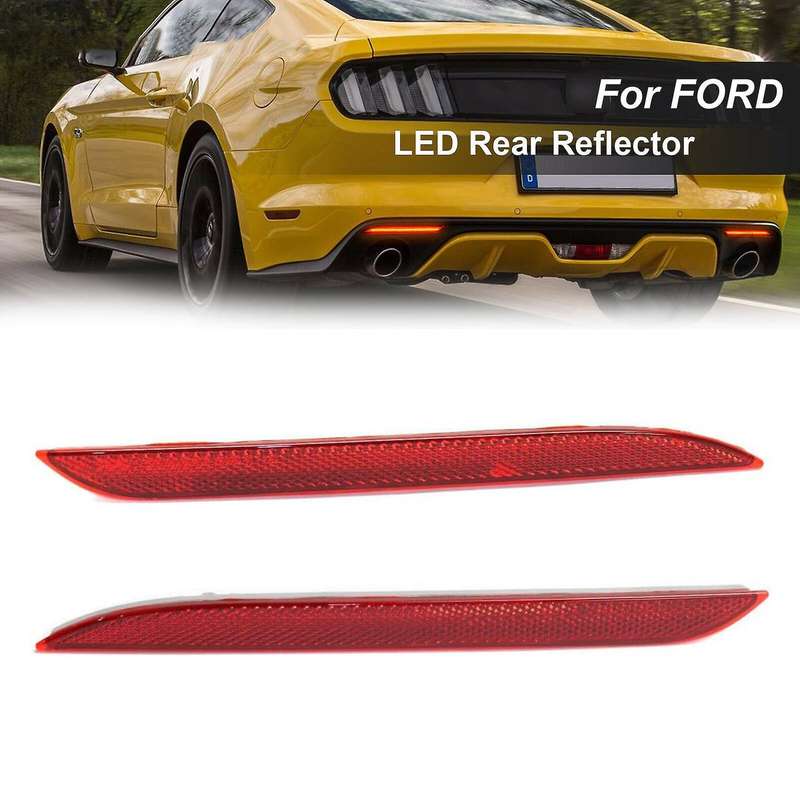 Car Red Lens Rear Brake Rear Bumper Light Corner Reflector Rear Reflector for 2015-2018 FR3B-17A849-