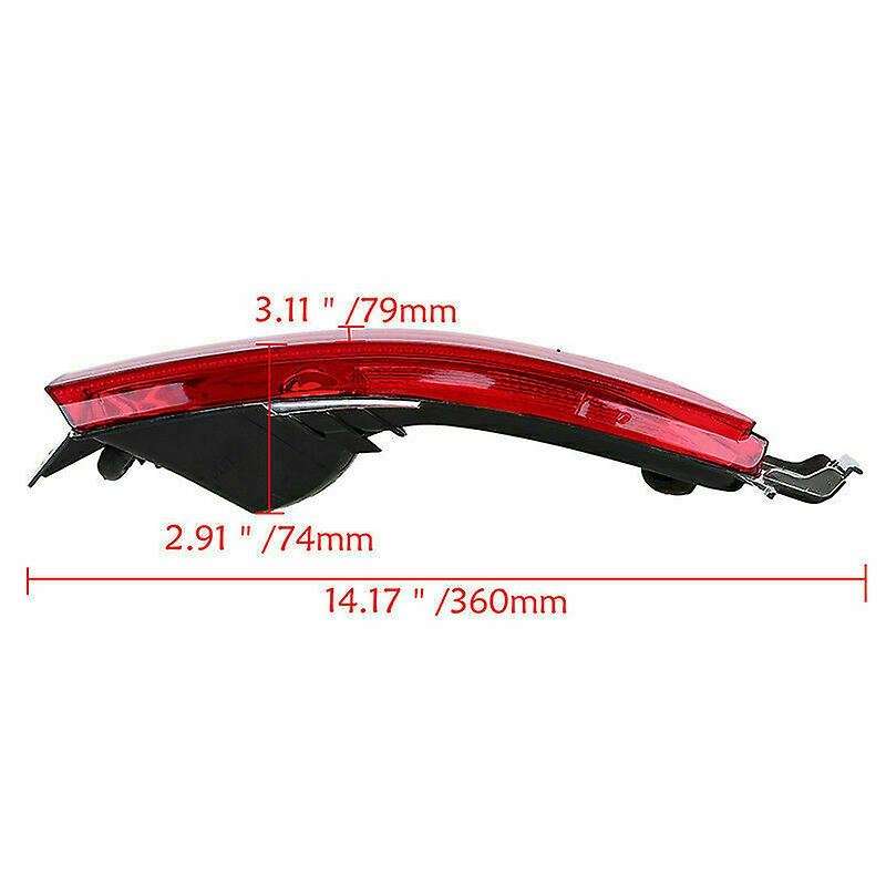 Car Red Rear Fog Lamp Bumper Cover Reflector for 2011-2014 7P6945701D 7P6945702D Left