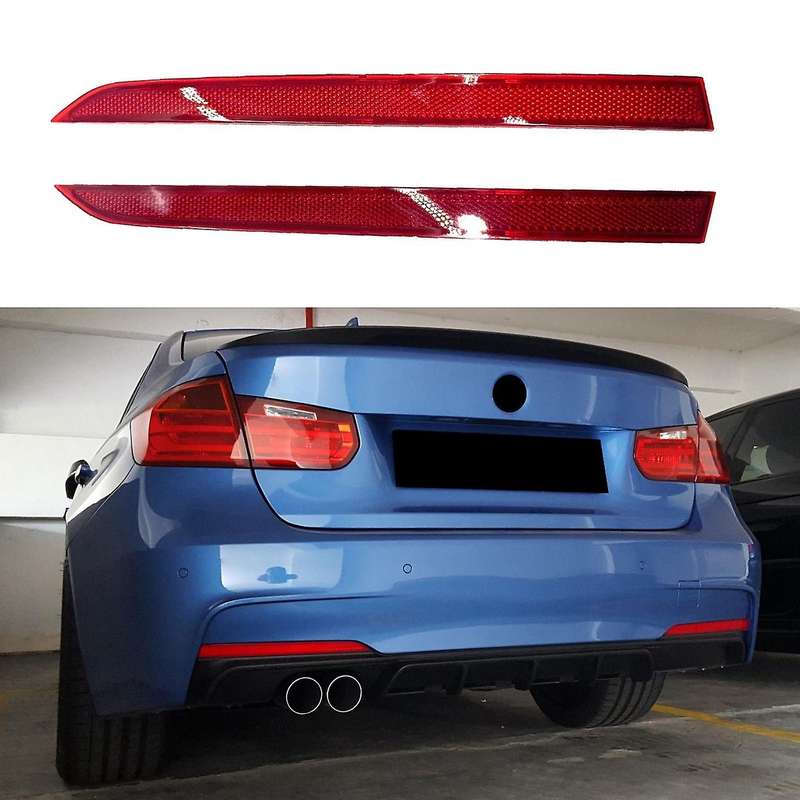 Car Red Rear Bumper Light Reflector Tail Lamp Warning Light Fog Lamp for 3-Series F30 F31 328I 335I