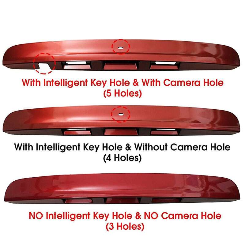 Car Red Rear Lid Handle Cover for J10 2007-2014 (Without I-Key&Camera Hole)Type 1