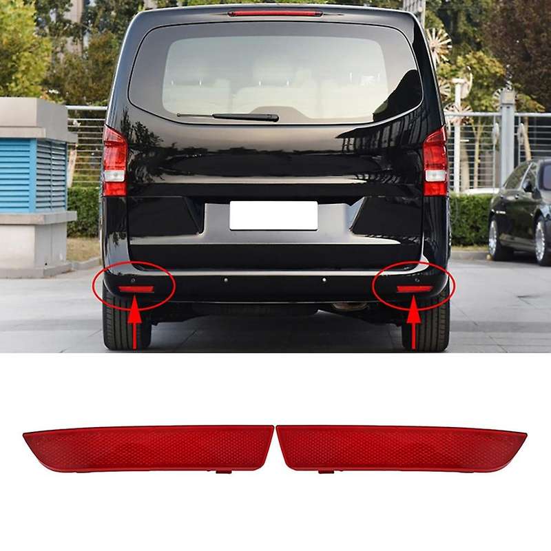 Car Red Rear Bumper Light Reflector Tail Lamp Warning Light Reflector Fog Lamp for W447 V-Class 2015