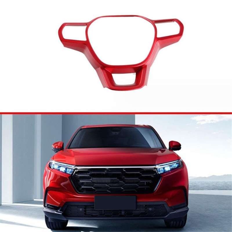 Car Red Steering Wheel Trim for -v 2023-2024 Car Steering Wheel Decoration Cover
