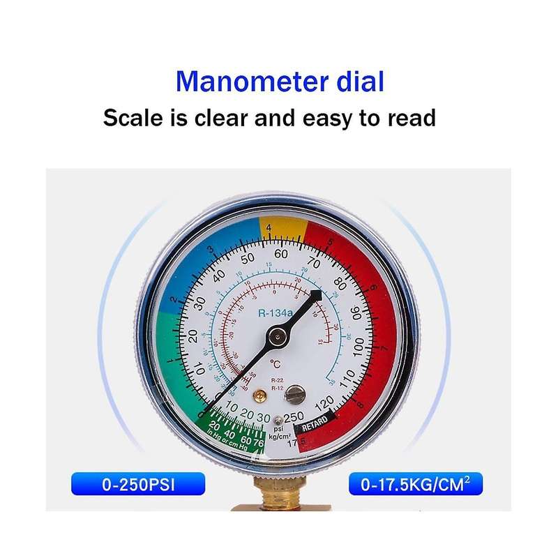 Car Refrigerant Charging Pipe with Measuring Gauge Car Air Conditioner Tools Freon R134 Air Conditio