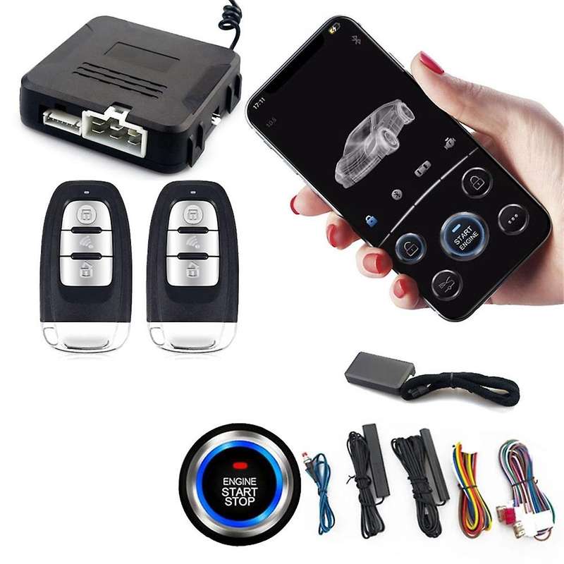 Car Remote Start Stop Kit Bluetooth Mobile Phone APP Control Engine Ignition Open Trunk PKE Keyless