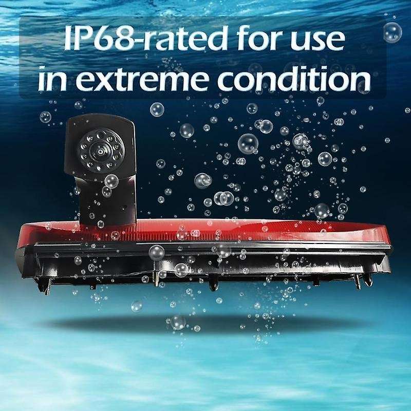 Car Reversing Backup Rear View Brake Light 170 Degrees of View Camera Waterproof for Transit Connect