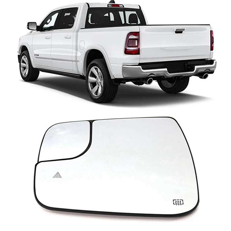Car Reversing Mirror Blade with Blind Spot Assist with Heating for Ram 1500 2500 2019-2022 68402094