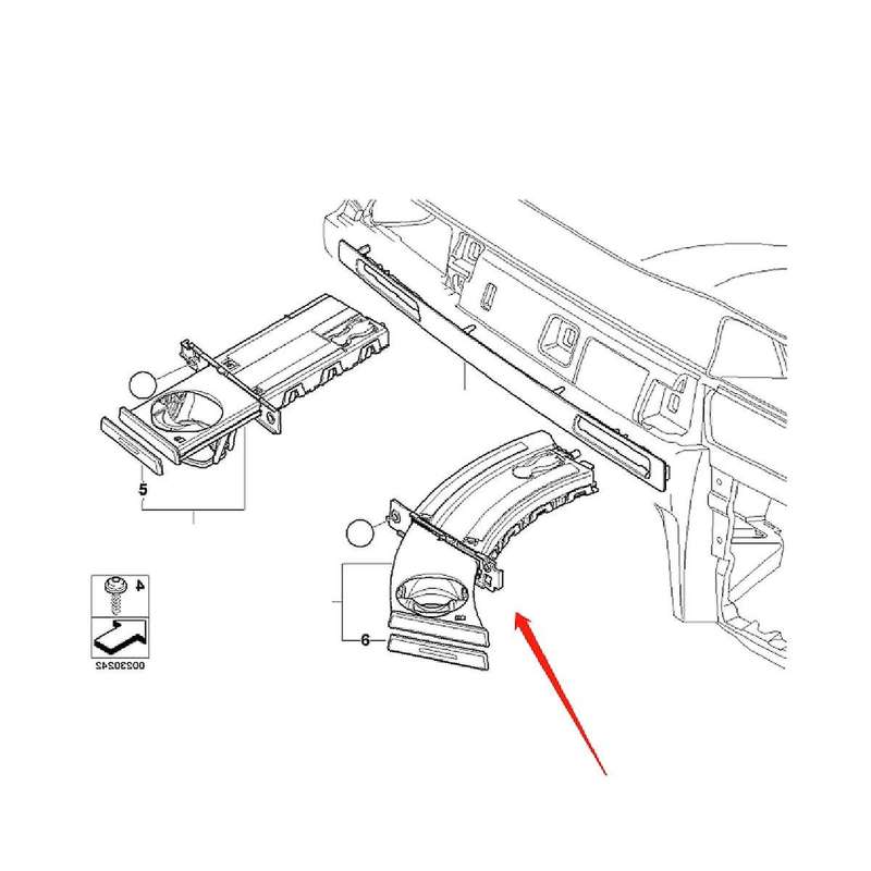 Car Right Driver Dashboard Cup Holder Assembly for E90 2005-2012 Car Accessories 51459173464 Rhd
