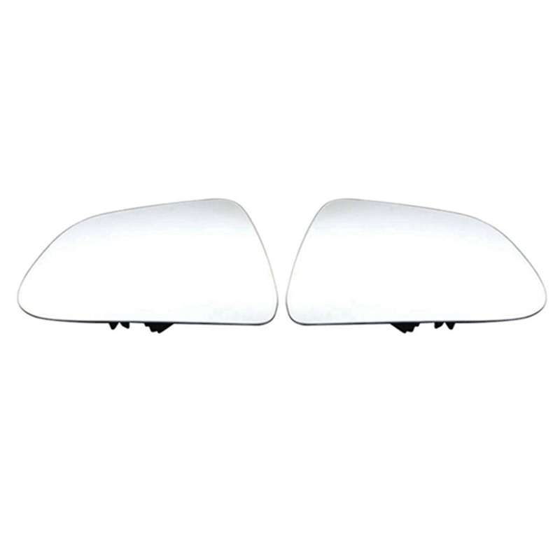 Car Right Front Heated Side Door Wing Rear View White Mirror Lens Glass for 2017-2022