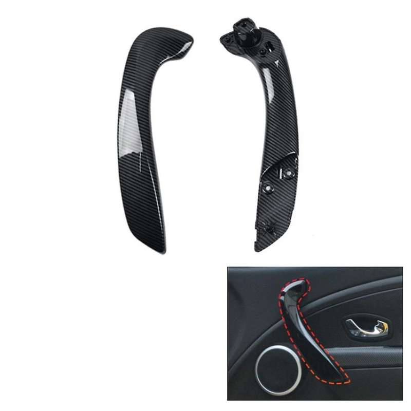Car Right Front Inner Door Handle Assembly 809540001R 809600007R for 3 2008-2016 Carbon Fiber Patter