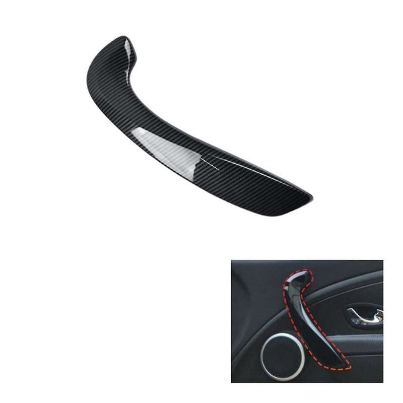Car Right Front Inner Door Handle for 3 2008-2016 Car Door Inner Armrest Outer Cover Carbon Fiber Pa
