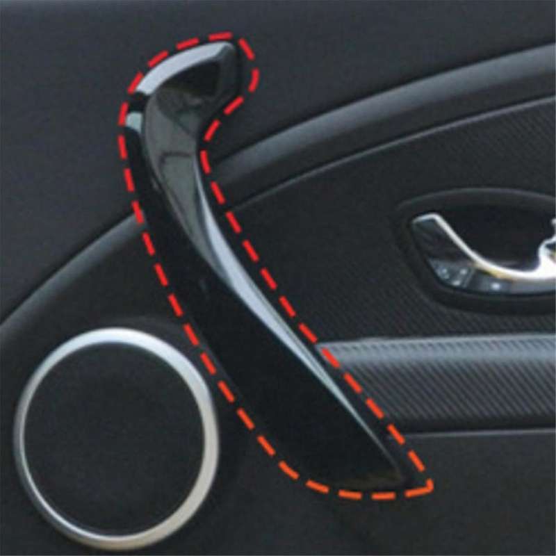Car Right Front Inner Door Handle Assembly 809540001R 809600007R for 3 2008-2016 Carbon Fiber Patte