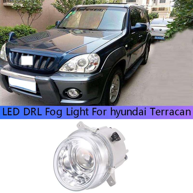 Car Right LED DRL Fog Light for Terracan Auto Driving Lamp Daytime Running Light Bumper Lamp