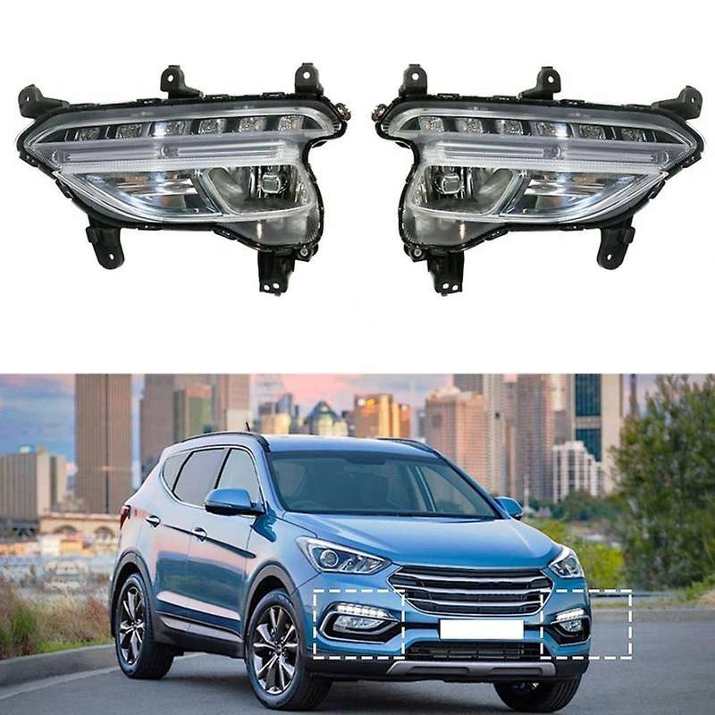 Car Right LED DRL Fog Light for Sport 2016-2018 Auto Driving Lamp Daytime Running Light Bumper Lamp