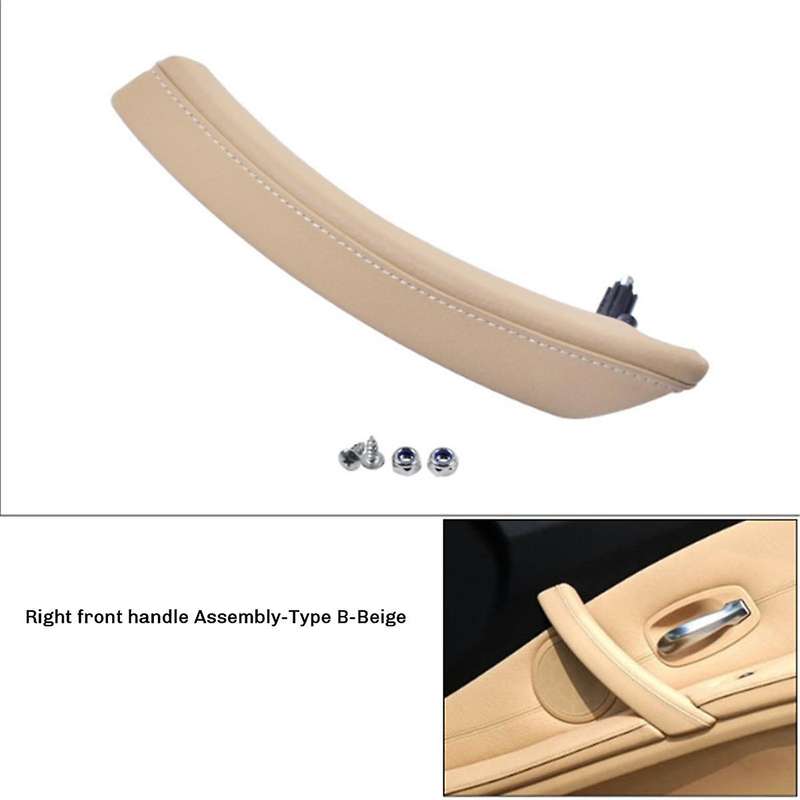 Car Right Side Front Door Inner Pull Handle Armrest Cover Assembly 51416983672 for E60 E61 2006-2010