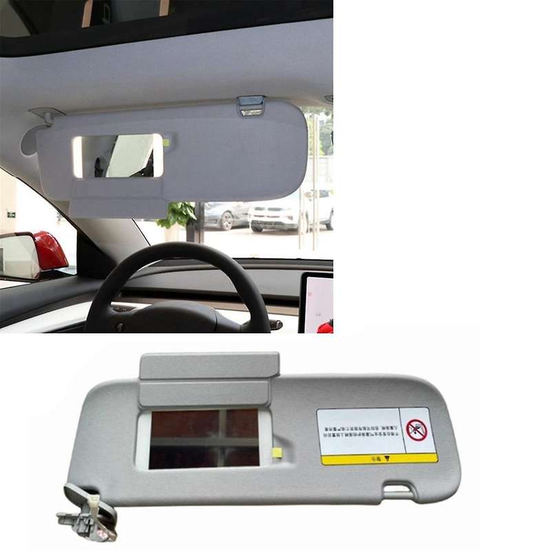 Car Right Side Passenger Sunvisor Sunshade for Model 3 2017-2023 Sun Visor with Mirror Light 1490406