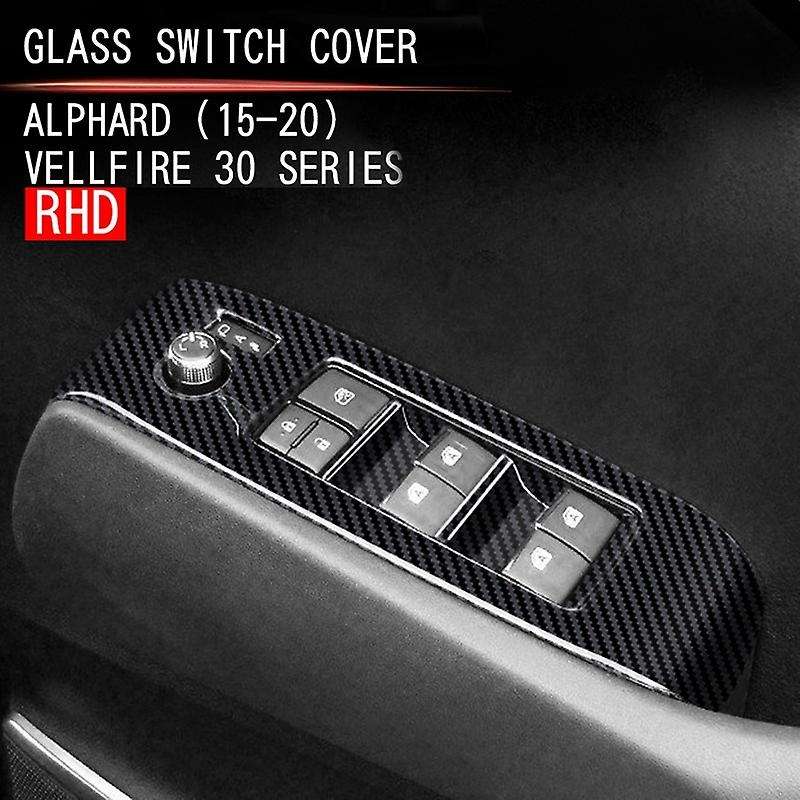 Car Right-Hand Drive Glass Lift Panel Switch Window Lift Switch Decorative Cover for ALPHARD 30 2015