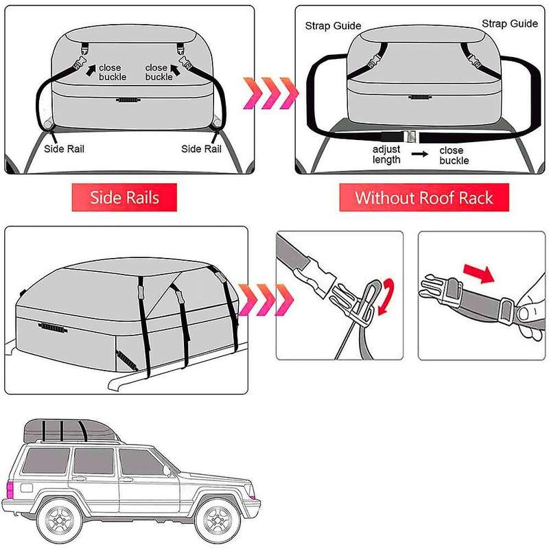 Car Roof Bag & Rooftop Cargo Carrier 15 Feet Heavy Duty Bag Waterproof Rooftop Car Bag Storage Bag