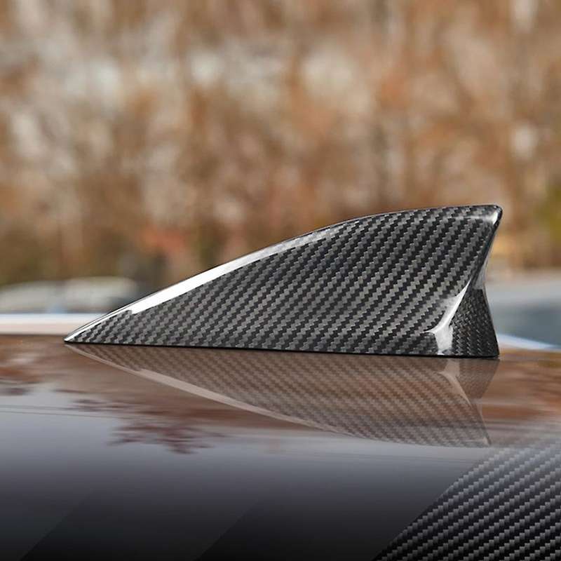 Car Roof Fin Decorative Aerial Antenna Cover Sticker for Axela -3 4 5 Real Carbon Fiber