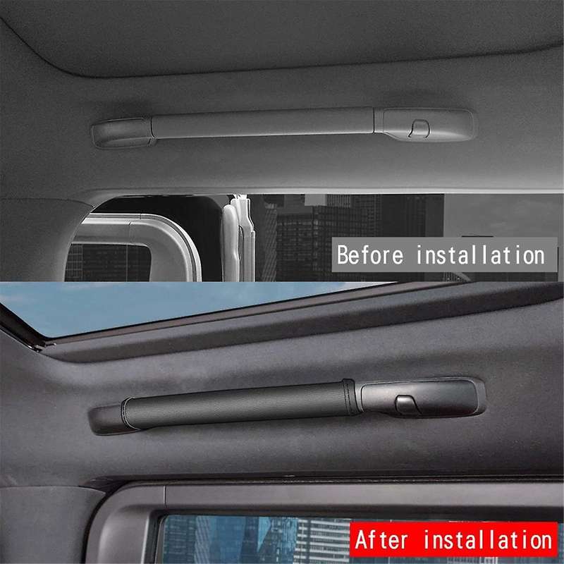 Car Roof Handle Leather Protection Pads with Sponge for ALPHARD/VELLFIRE 40 Series 2023+ Interior A
