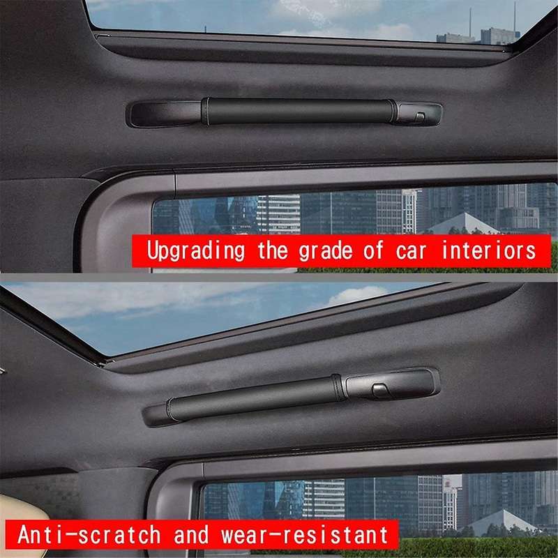 Car Roof Handle Leather Protection Pads with Sponge for ALPHARD/VELLFIRE 40 Series 2023+ Interior A