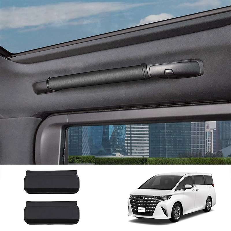 Car Roof Handle Leather Protection Pads with Sponge for ALPHARD/VELLFIRE 40 Series 2023+ Interior A