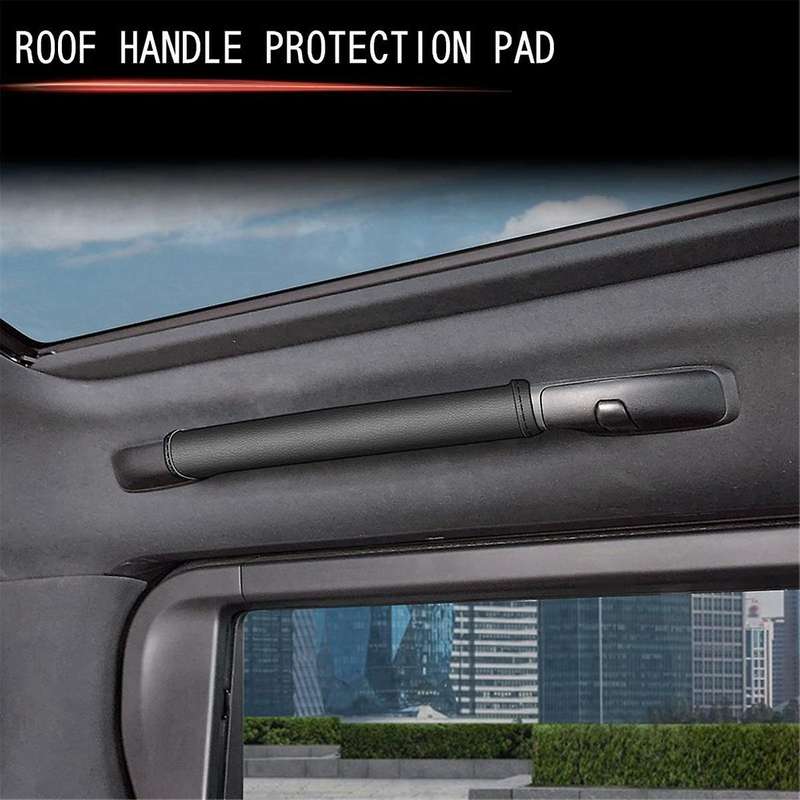 Car Roof Handle Leather Protection Pads with Sponge for ALPHARD/VELLFIRE 40 Series 2023+ Interior A
