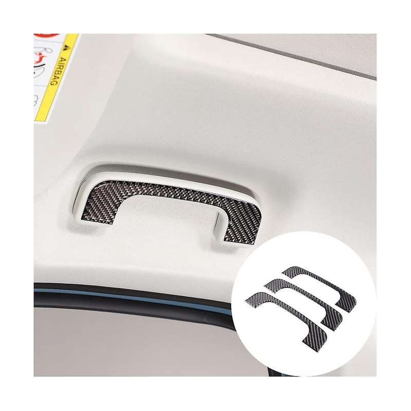 Car Roof Handle Cover Trim Decal Stickers for 2022 2023 Accessories - Soft Carbon Fiber
