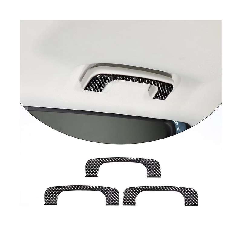 Car Roof Handle Cover Trim Decal Stickers for 2022 2023 Accessories - Soft Carbon Fiber