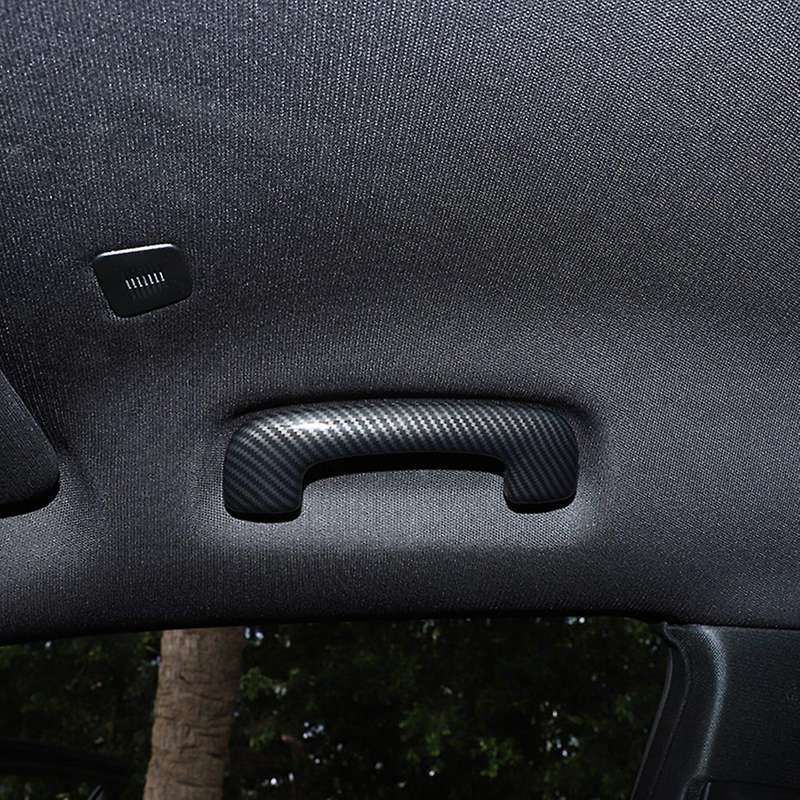 Car Roof Handle Cover Trim Accessories for Charger 300C 2015-2020 , ABS Carbon Fiber