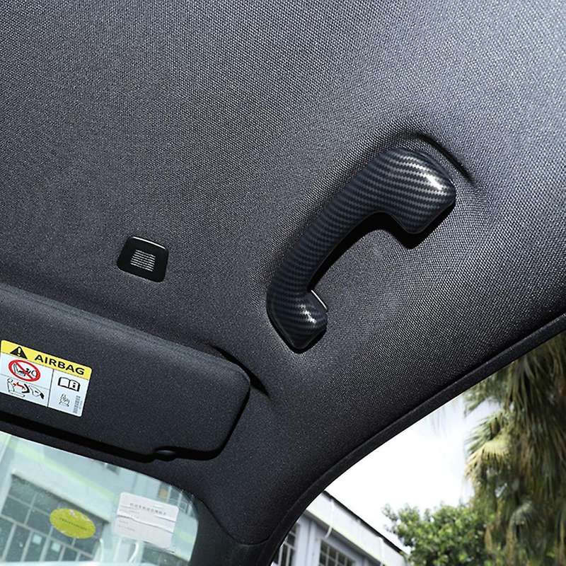Car Roof Handle Cover Trim Accessories for Charger 300C 2015-2020 , ABS Carbon Fiber