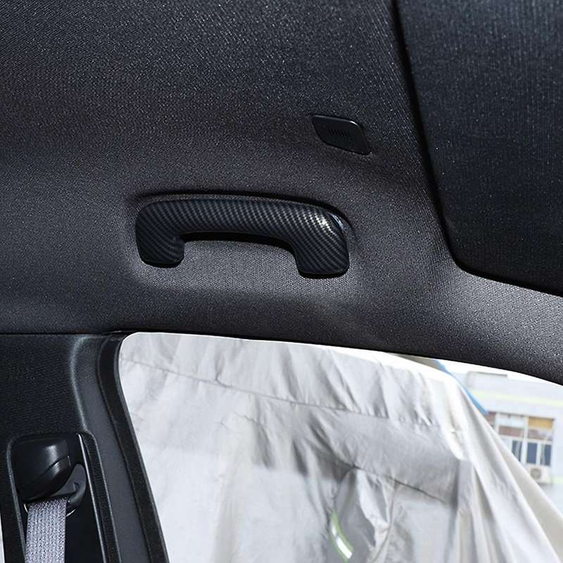 Car Roof Handle Cover Trim Accessories for Charger 300C 2015-2020 , ABS Carbon Fiber
