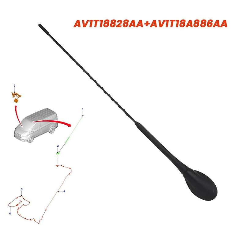 Car Roof Radio Antenna Rod AV1T-18828-AA AV1T-18A886-AA for Transit Bus Connect Fiesta B-Max