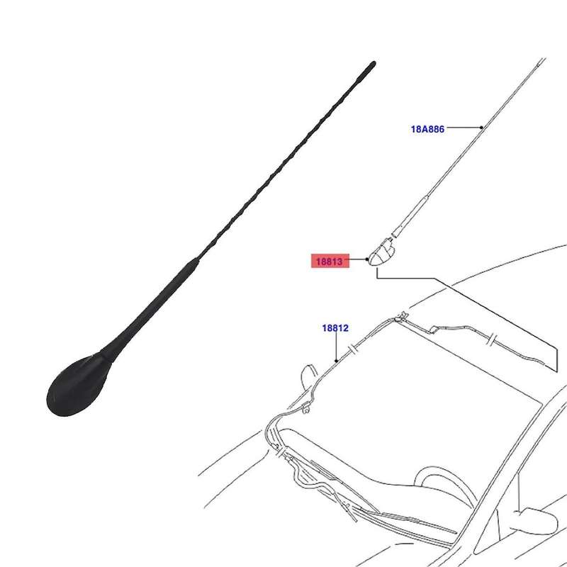 Car Roof Radio Antenna Rod AV1T-18828-AA AV1T-18A886-AA for Transit Bus Connect Fiesta B-Max