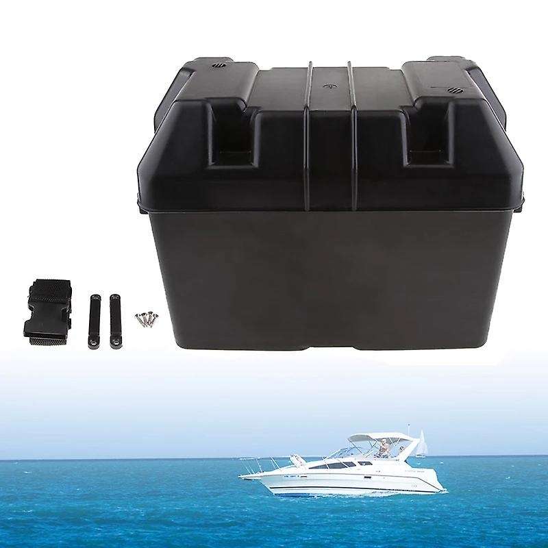 Car RV Boat Marine Smart Battery Box USB Car Charger Power Guard with Strap for Car Truck Boat Trail