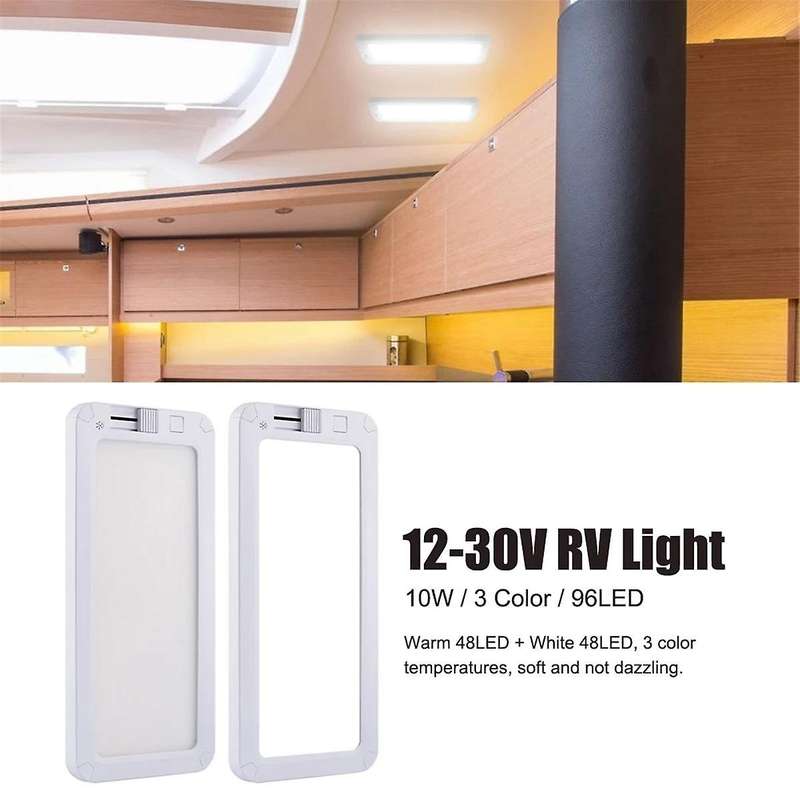 Car Rv Interior Light 96led Car Interior Reading Lamp 12v-30v Super Brightness Ceiling Dome Light F