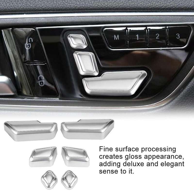 Car Seat Adjust Button Switch Cover Decorative Sticker Trim
