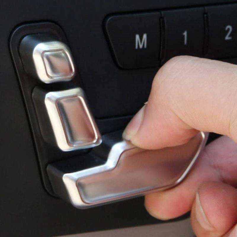 Car Seat Adjust Button Switch Cover Decorative Sticker Trim