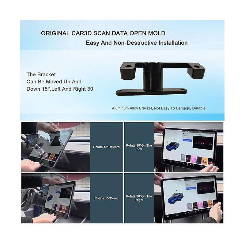 Car Screen Center Display Swivel Mount Rotation Bracket Gps Navigation Bracket for / Y 2017-2023