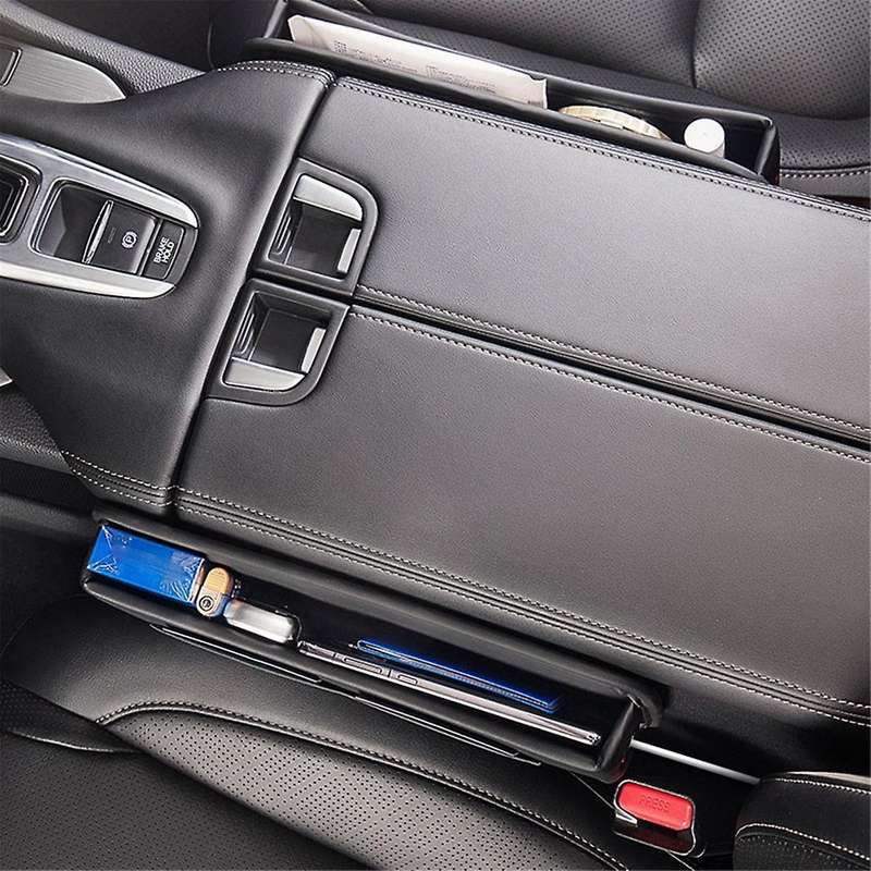 Car Seam Center Control Seat Space Filling Leather Car Organizer Multi Card Texture Car Bag, Adjusta