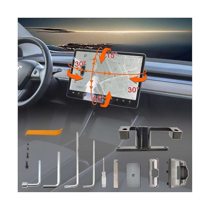 Car Screen Center Display Swivel Mount Rotation Bracket Gps Navigation Bracket for Model 3 / Y 2017
