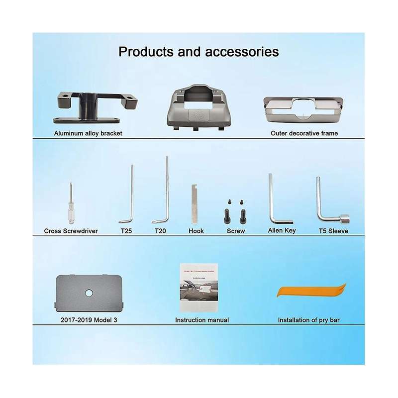 Car Screen Center Display Swivel Mount Rotation Bracket Gps Navigation Bracket for Model 3 / Y 2017