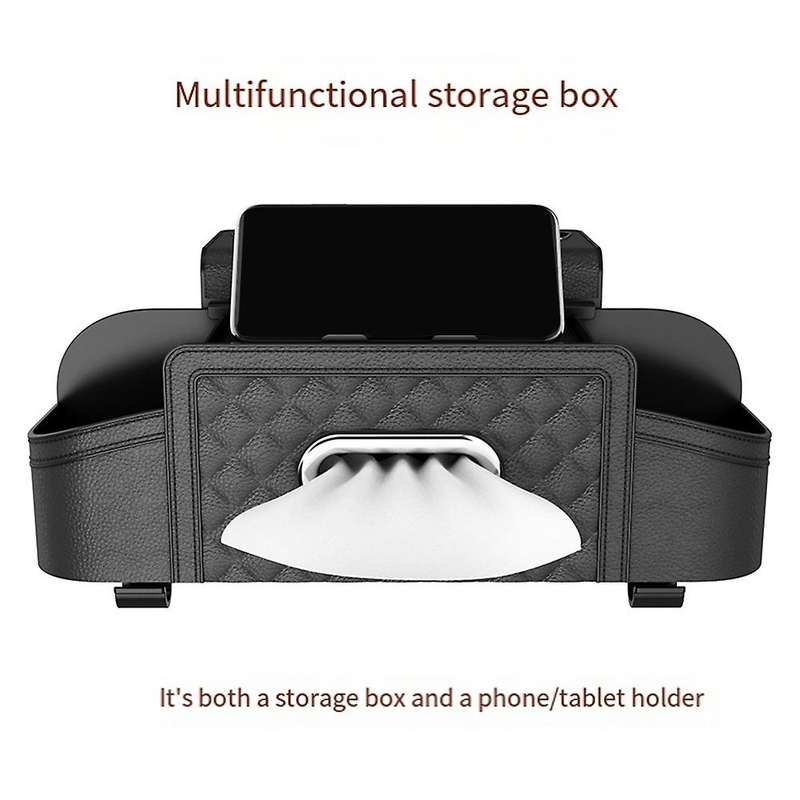 Car Seat Back Storage Box Multifunctional Auto Tissue Universal Backseat Water Cup Holder Hanging O