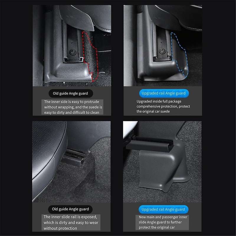 Car Seat Corner Protector Slide Rail Half-Wrapped Seat Corner Protector for Model Y Modification