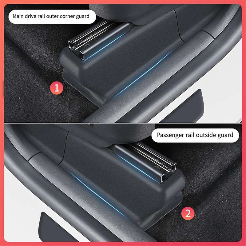 Car Seat Corner Protector Slide Rail Half-Wrapped Seat Corner Protector for Model Y Modification