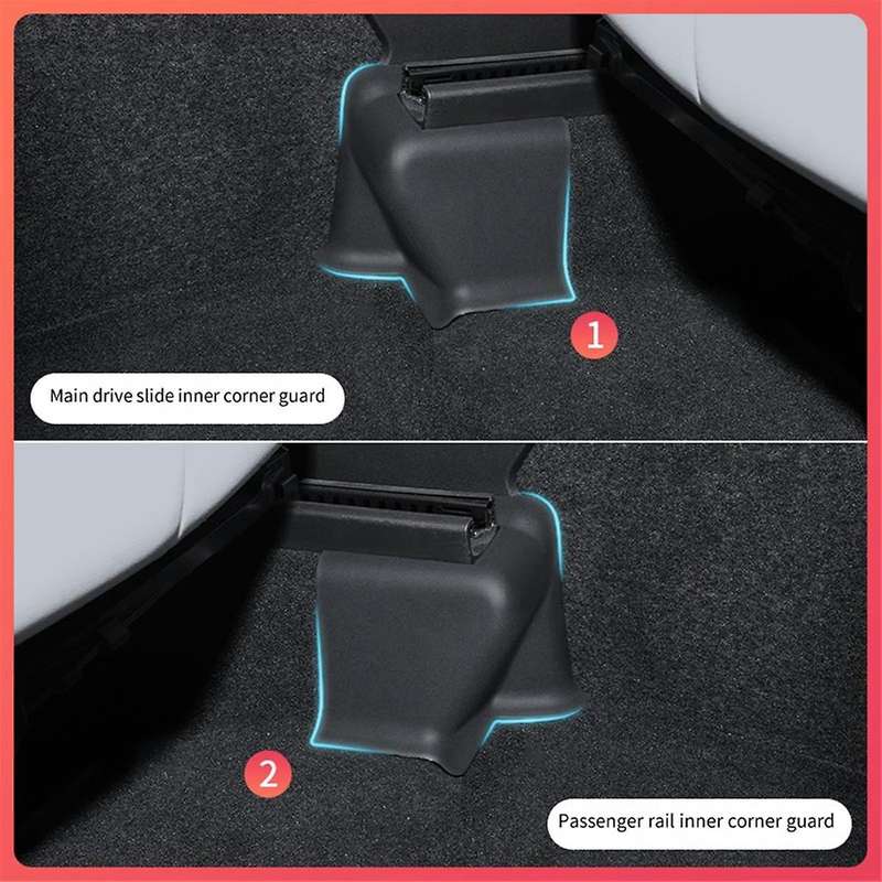 Car Seat Corner Protector Slide Rail Half-Wrapped Seat Corner Protector for Model Y Modification