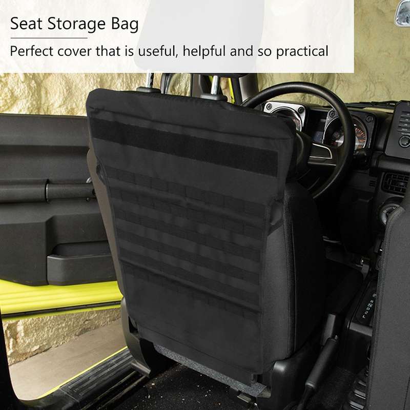 Car Seat Cover Back Storage Bag Organization Accessorie for Jimny JB74 2019 2020 2021,Black