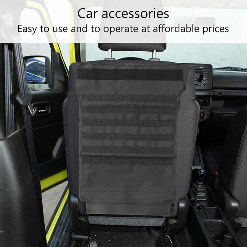 Car Seat Cover Back Storage Bag Organization Accessorie for Jimny JB74 2019 2020 2021,Black