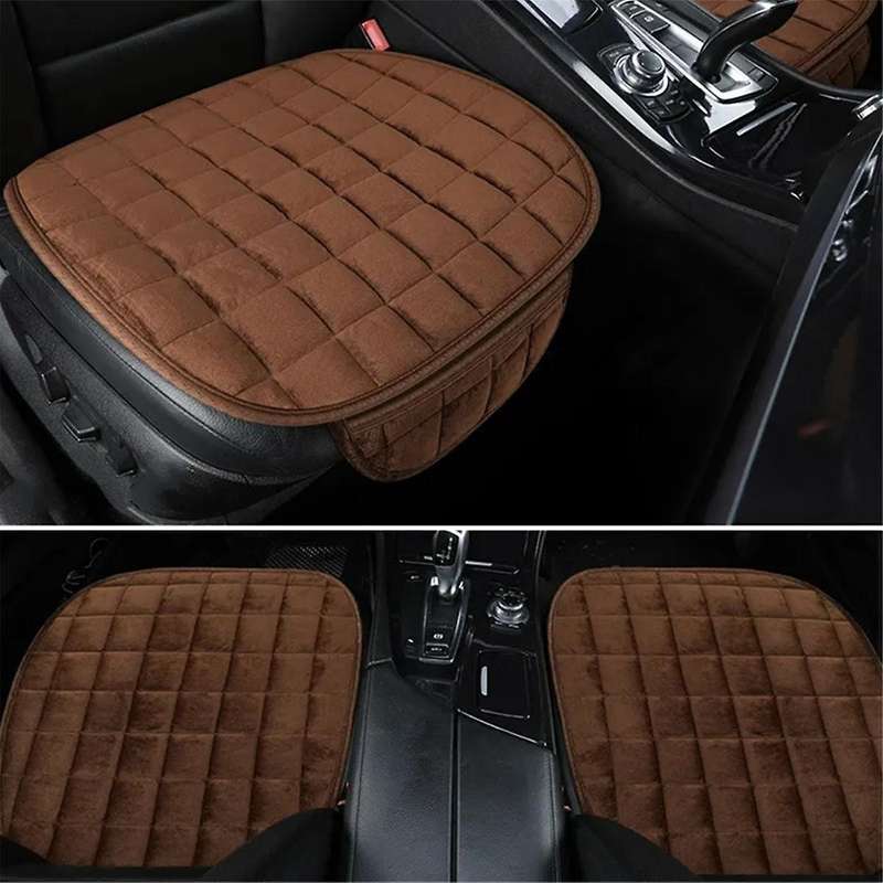 Car Seat Cover Winter Warm Seat Cushion Anti- Universal Front Chair Seat Breathable Pad for Vehicle