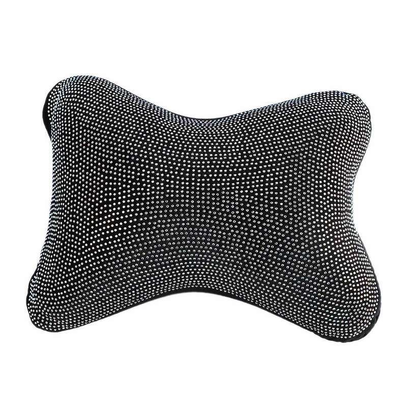 Car Seat Headrest Cover Crystal Sparkled Diamond Cover Interior Accessories Universal Auto SUV Truck